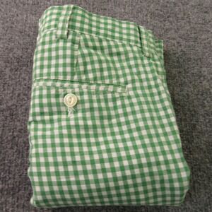 Polo Ralph Lauren Shorts Mens 34x9 Green Gingham Check Suffield Cotton Classic